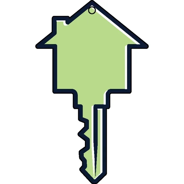 Key shaped acrylic keychain with 1" split ring and customization.... from ASI 72521 Morris Magnets / Laser Cuts