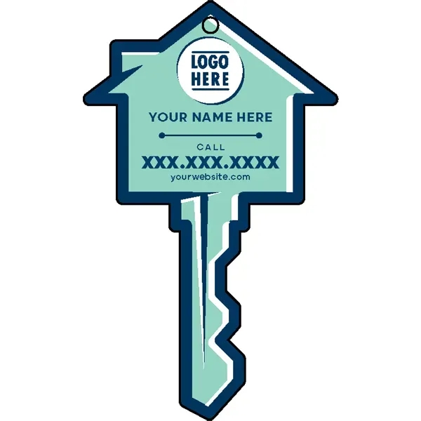 Key shaped acrylic keychain with 1" split ring and customization.... from ASI 72521 Morris Magnets / Laser Cuts