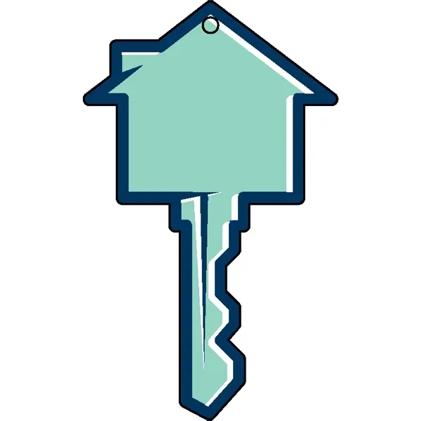 Key shaped acrylic keychain with 1" split ring and customization.... from ASI 72521 Morris Magnets / Laser Cuts