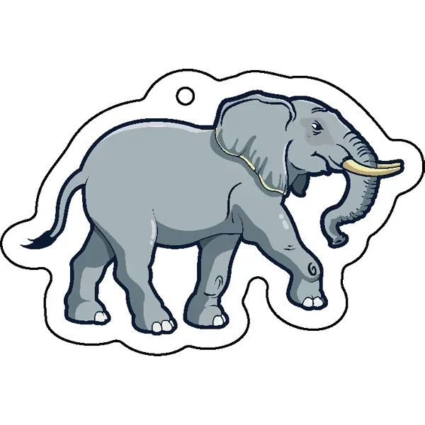 Elephant shaped acrylic keychain with 1" split ring and customization.... from ASI 72521 Morris Magnets / Laser Cuts