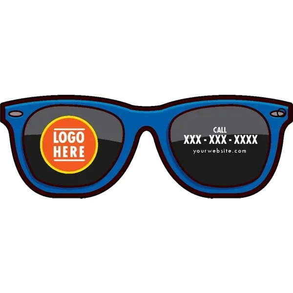 Glasses shaped acrylic keychain with 1" split ring and customization.... from ASI 72521 Morris Magnets / Laser Cuts