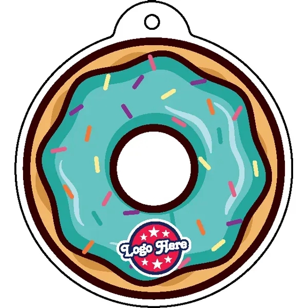 Donut shaped acrylic keychain with 1" split ring and customization.... from ASI 72521 Morris Magnets / Laser Cuts
