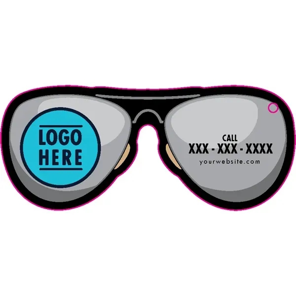 Glasses shaped acrylic keychain with 1" split ring and customization.... from ASI 72521 Morris Magnets / Laser Cuts