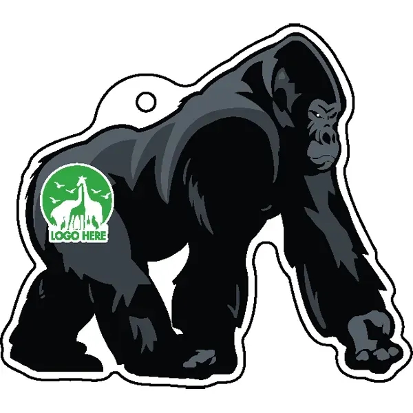 Gorilla shaped acrylic keychain with 1" split ring and customization.... from ASI 72521 Morris Magnets / Laser Cuts
