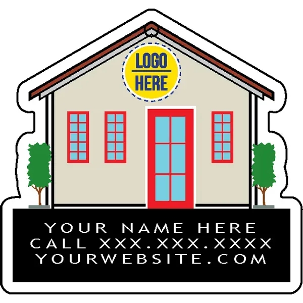 House shaped acrylic keychain with 1" split ring and customization.... from ASI 72521 Morris Magnets / Laser Cuts