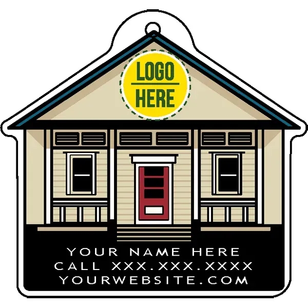 House shaped acrylic keychain with 1" split ring and customization.... from ASI 72521 Morris Magnets / Laser Cuts