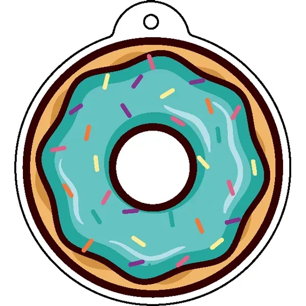 Donut shaped acrylic keychain with 1" split ring and customization.... from ASI 72521 Morris Magnets / Laser Cuts