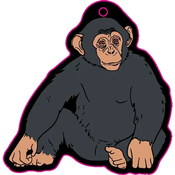 Monkey shaped acrylic keychain with 1" split ring and customization.... from ASI 72521 Morris Magnets / Laser Cuts