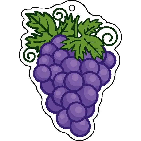 Grapes shaped acrylic keychain with 1" split ring and customization.... from ASI 72521 Morris Magnets / Laser Cuts