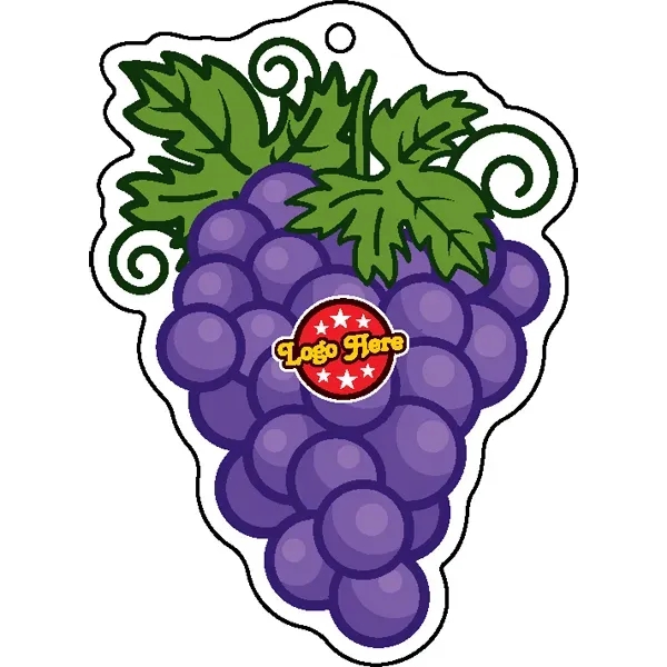 Grapes shaped acrylic keychain with 1" split ring and customization.... from ASI 72521 Morris Magnets / Laser Cuts