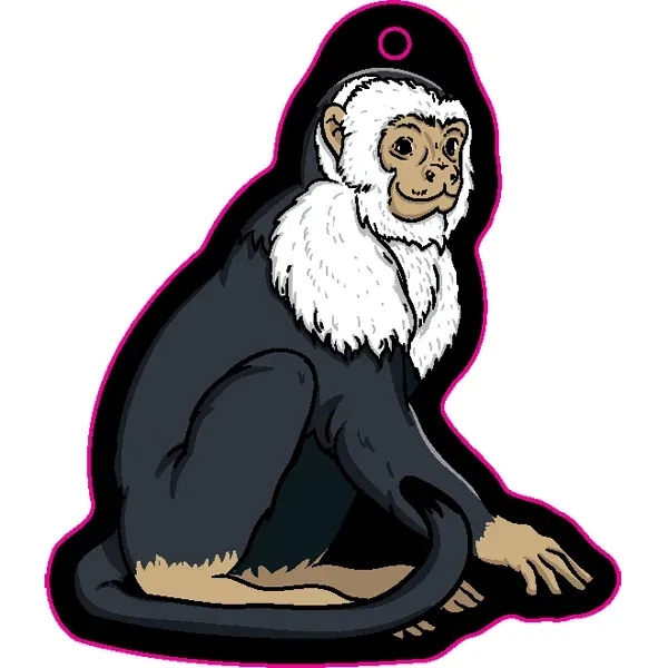 Monkey shaped acrylic keychain with 1" split ring and customization.... from ASI 72521 Morris Magnets / Laser Cuts