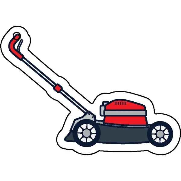 Lawn mower shaped acrylic keychain with 1" split ring and customization.... from ASI 72521 Morris Magnets / Laser Cuts