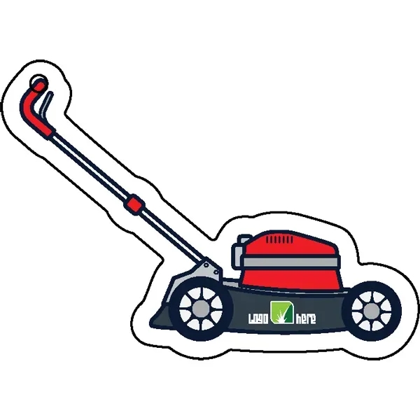 Lawn mower shaped acrylic keychain with 1" split ring and customization.... from ASI 72521 Morris Magnets / Laser Cuts