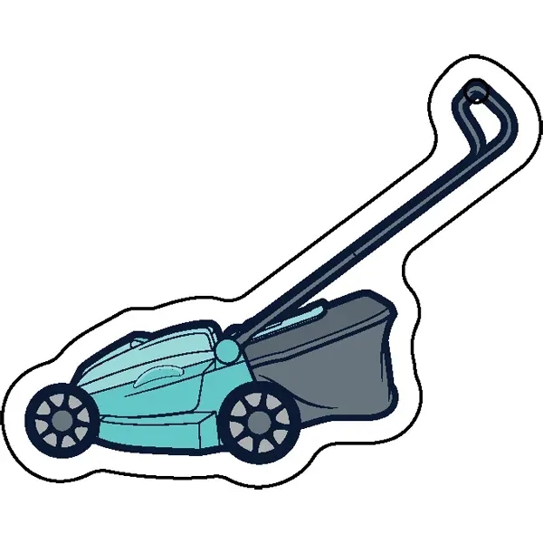 Lawn mower shaped acrylic keychain with 1" split ring and customization.... from ASI 72521 Morris Magnets / Laser Cuts