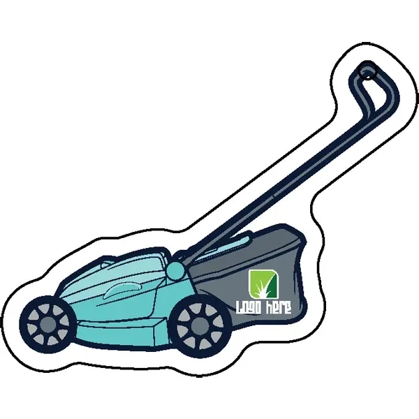 Lawn mower shaped acrylic keychain with 1" split ring and customization.... from ASI 72521 Morris Magnets / Laser Cuts