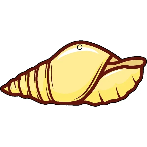 Seashell shaped acrylic keychain with 1" split ring and customization.... from ASI 72521 Morris Magnets / Laser Cuts