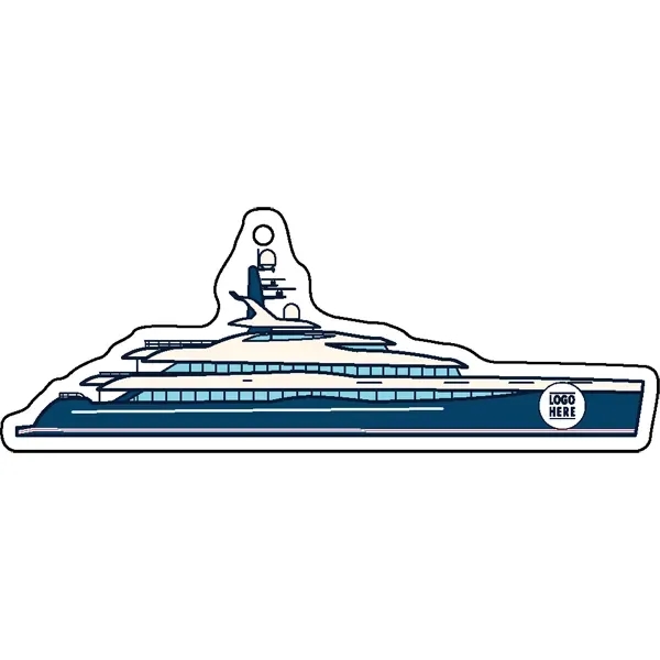 Ship shaped acrylic keychain with 1" split ring and customization.... from ASI 72521 Morris Magnets / Laser Cuts