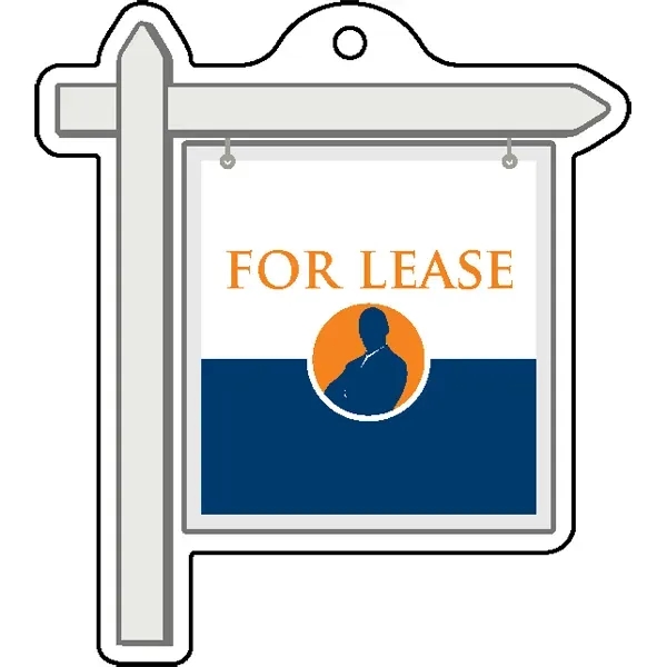 Real estate sign shaped acrylic keychain with 1" split ring and... from ASI 72521 Morris Magnets / Laser Cuts