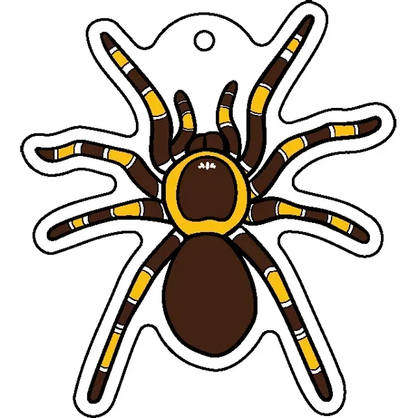 Spider shaped acrylic keychain with 1" split ring and customization.... from ASI 72521 Morris Magnets / Laser Cuts