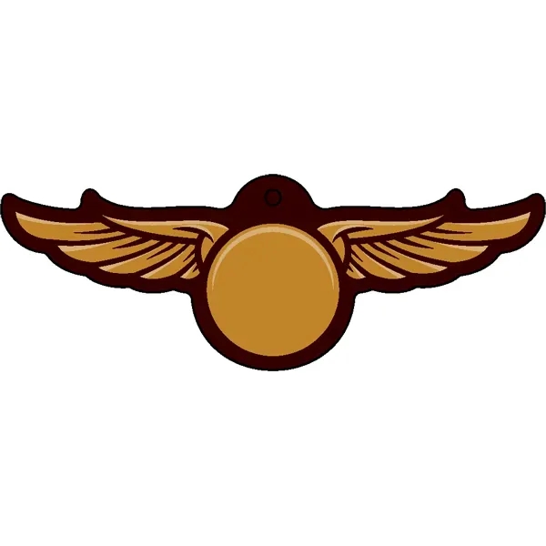 Flying wings shaped acrylic keychain with 1" split ring and customization.... from ASI 72521 Morris Magnets / Laser Cuts