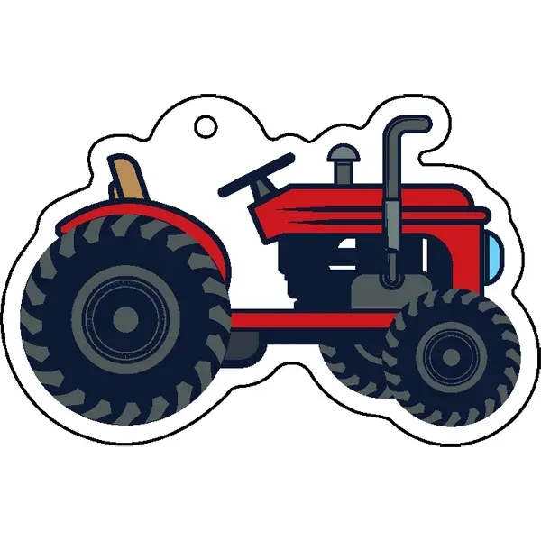 Tractor shaped acrylic keychain with 1" split ring and customization.... from ASI 72521 Morris Magnets / Laser Cuts