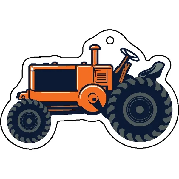 Tractor shaped acrylic keychain with 1" split ring and customization.... from ASI 72521 Morris Magnets / Laser Cuts