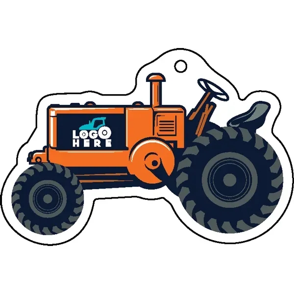 Tractor shaped acrylic keychain with 1" split ring and customization.... from ASI 72521 Morris Magnets / Laser Cuts