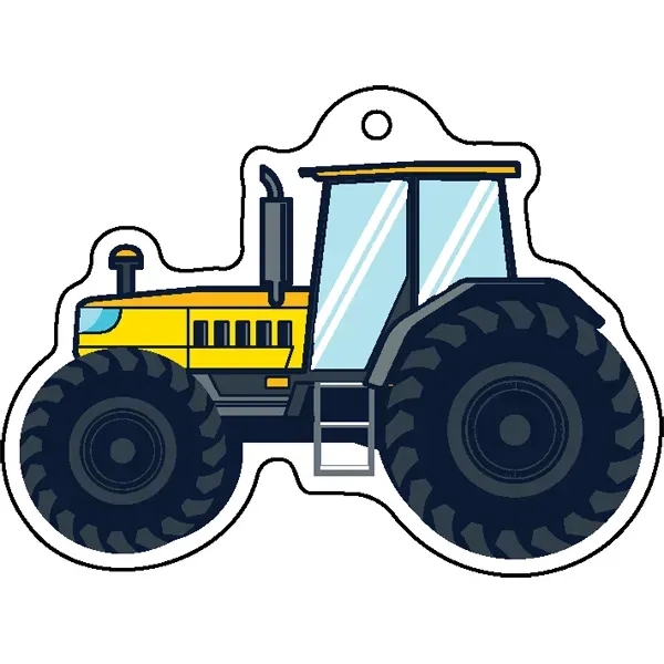Tractor shaped acrylic keychain with 1" split ring and customization.... from ASI 72521 Morris Magnets / Laser Cuts