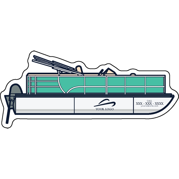 1/4" thick acrylic magnet with boat stock shape and full color... from ASI 72521 Morris Magnets / Laser Cuts