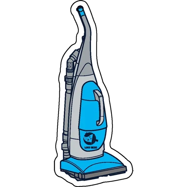 Vacuum cleaner shaped acrylic keychain with 1" split ring and customization.... from ASI 72521 Morris Magnets / Laser Cuts