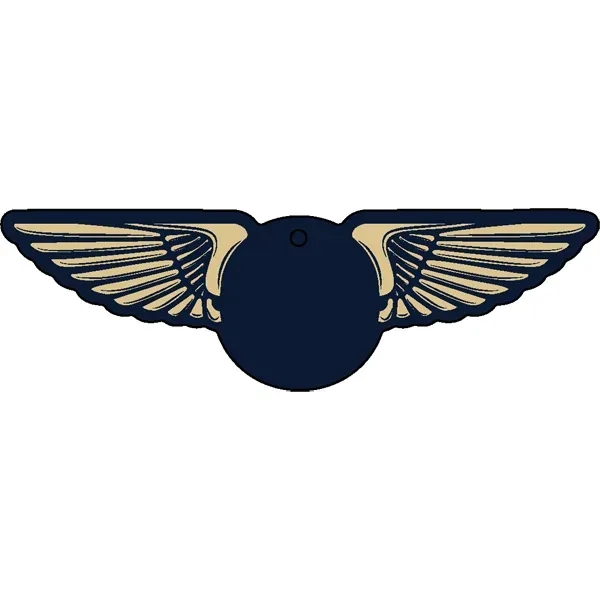 Flying wings shaped acrylic keychain with 1" split ring and customization.... from ASI 72521 Morris Magnets / Laser Cuts