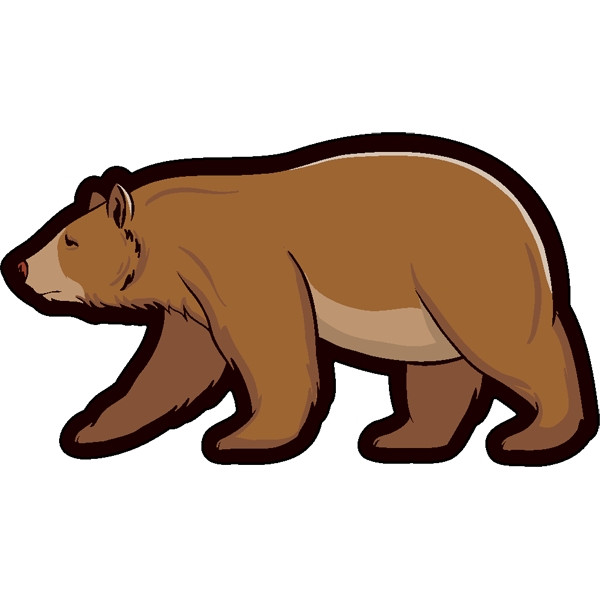 1/4" thick acrylic magnet with bear stock shape and full color... from ASI 72521 Morris Magnets / Laser Cuts