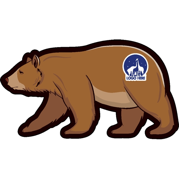 1/4" thick acrylic magnet with bear stock shape and full color... from ASI 72521 Morris Magnets / Laser Cuts