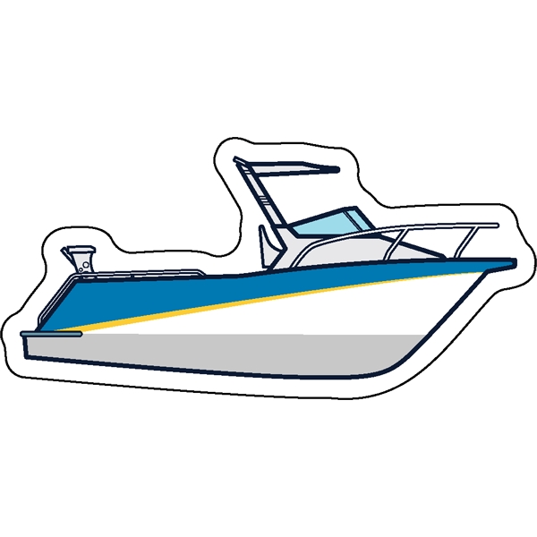 Boat shaped acrylic magnets with 1/4" thickness and full color imprinting;... from ASI 72521 Morris Magnets / Laser Cuts