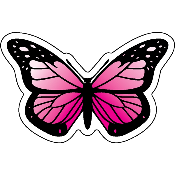 1/4" thick acrylic magnet with butterfly stock shape and full color... from ASI 72521 Morris Magnets / Laser Cuts