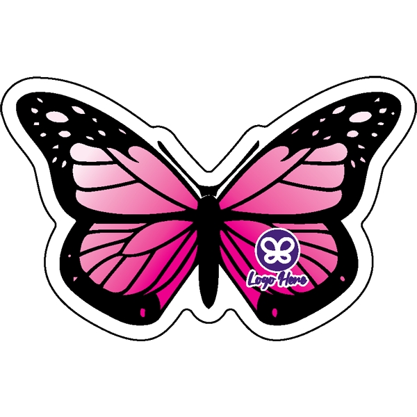1/4" thick acrylic magnet with butterfly stock shape and full color... from ASI 72521 Morris Magnets / Laser Cuts