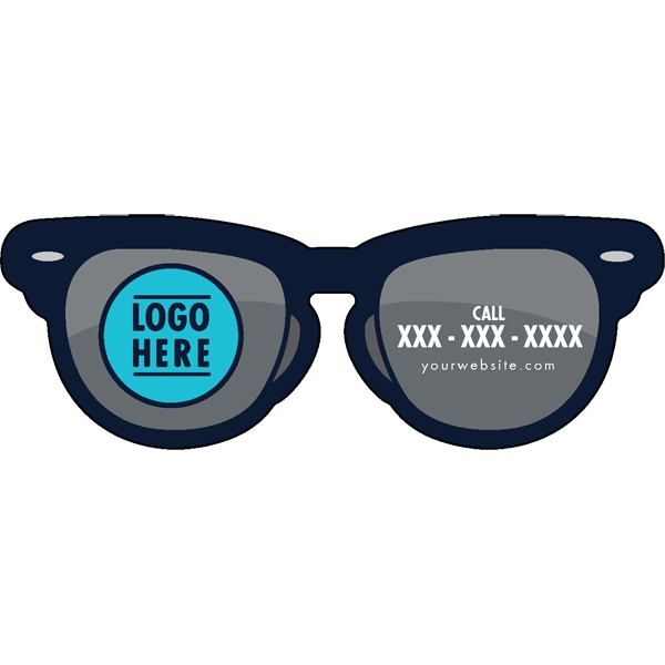 1/4" thick acrylic magnets with eyeglass/sunglasses stock shape and full color... from ASI 72521 Morris Magnets / Laser Cuts