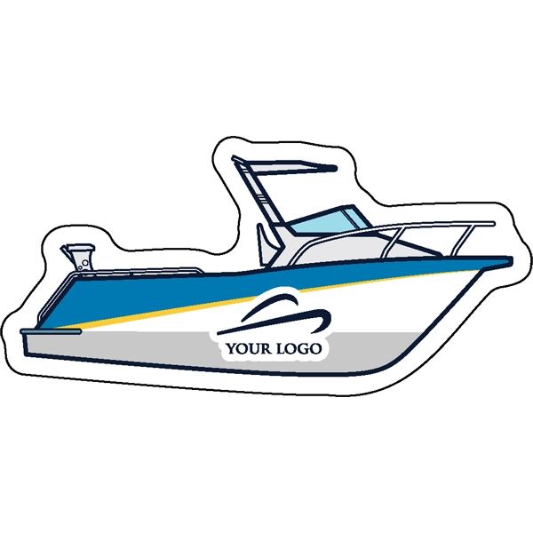 Boat shaped acrylic magnets with 1/4" thickness and full color imprinting;... from ASI 72521 Morris Magnets / Laser Cuts