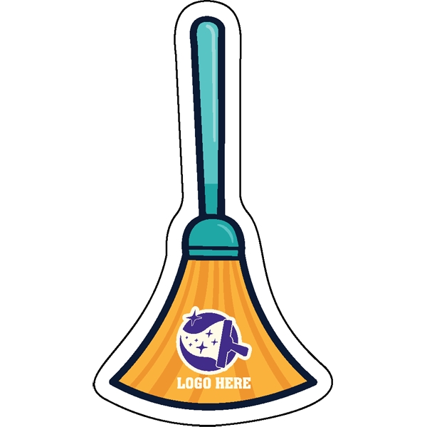 1/4" thick acrylic magnet with broom shape and full color imprinting.... from ASI 72521 Morris Magnets / Laser Cuts