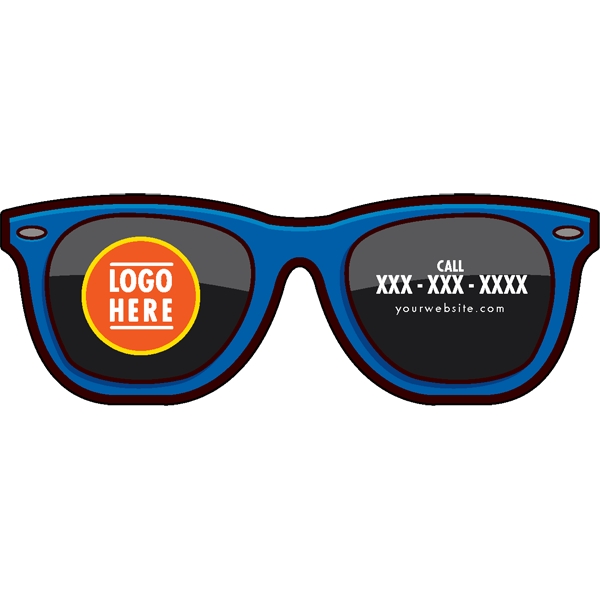 1/4" thick acrylic magnets with eyeglass/sunglasses stock shape and full color... from ASI 72521 Morris Magnets / Laser Cuts