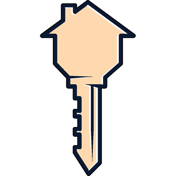 1/4" thick acrylic magnet with key shape.... from ASI 72521 Morris Magnets / Laser Cuts