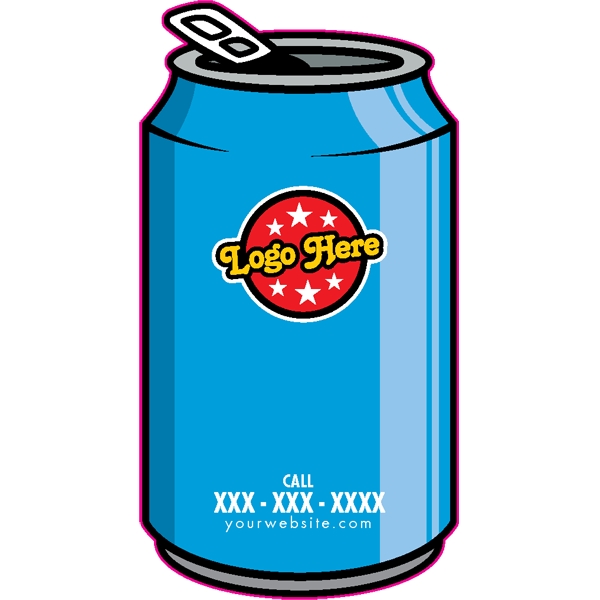 Can shaped acrylic magnets with 1/4" thickness and full color imprinting;... from ASI 72521 Morris Magnets / Laser Cuts