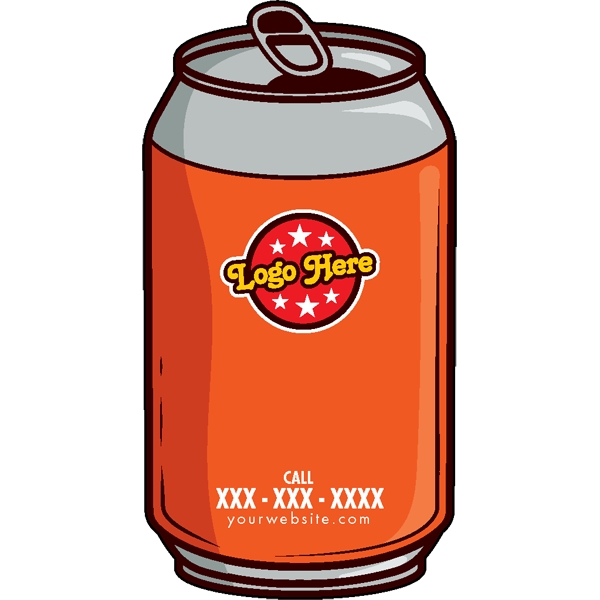 Can shaped acrylic magnets with 1/4" thickness and full color imprinting;... from ASI 72521 Morris Magnets / Laser Cuts