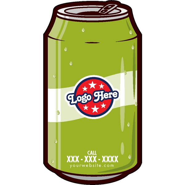 Can shaped acrylic magnets with 1/4" thickness and full color imprinting;... from ASI 72521 Morris Magnets / Laser Cuts