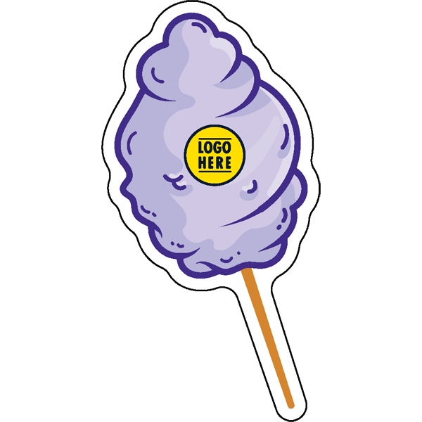 1/4" thick acrylic magnet with cotton candy stock shape and full... from ASI 72521 Morris Magnets / Laser Cuts