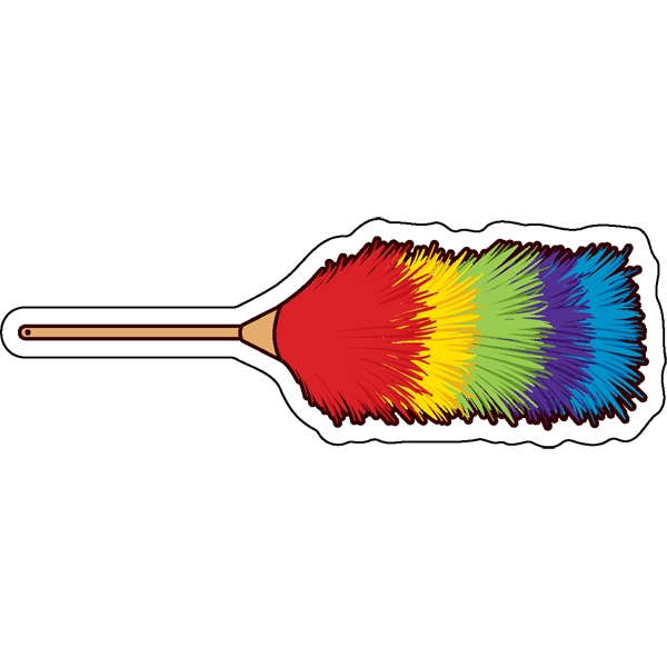 1/4" thick acrylic magnet with duster stock shape and full color... from ASI 72521 Morris Magnets / Laser Cuts