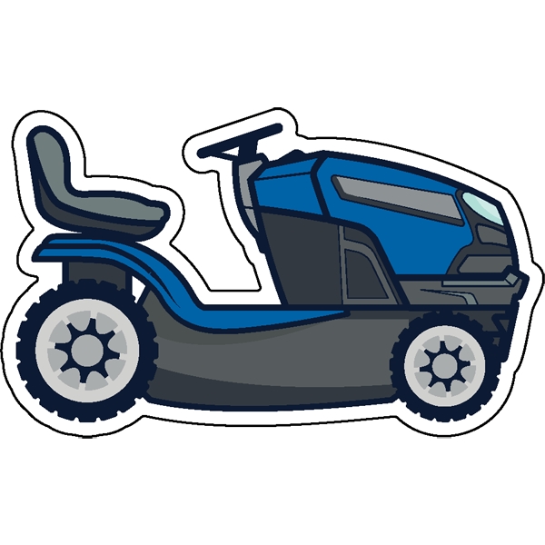 1/4" thick acrylic magnet with lawn mower stock shape.... from ASI 72521 Morris Magnets / Laser Cuts