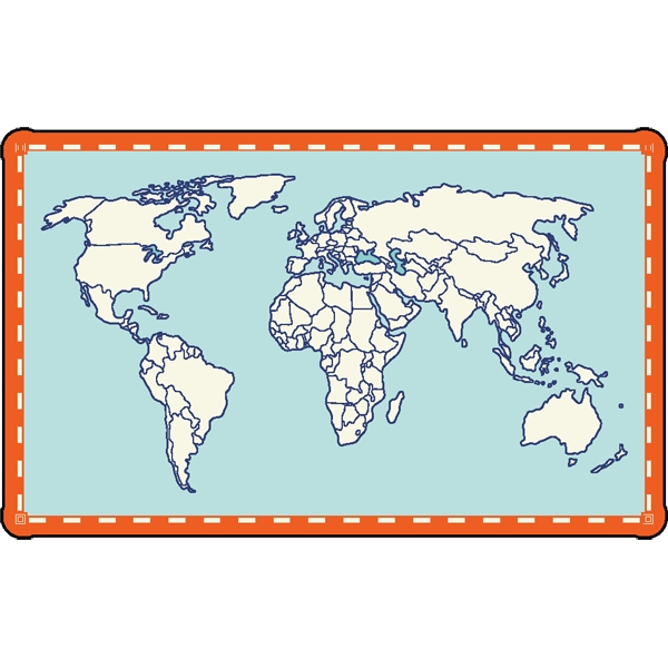 1/4" thick acrylic magnet with world map shape and full color... from ASI 72521 Morris Magnets / Laser Cuts