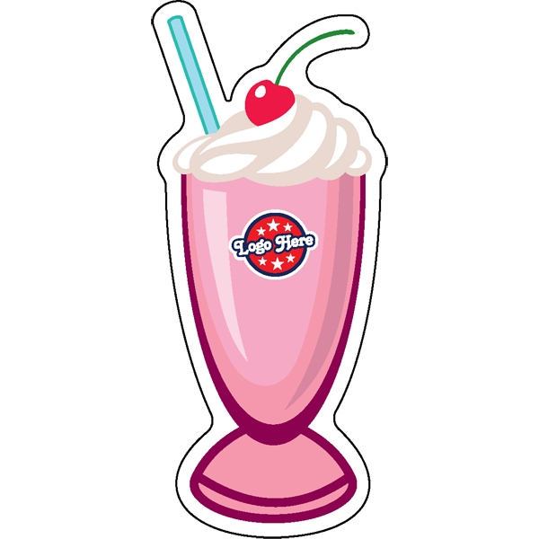 1/4" thick acrylic magnet with milkshake stock shape and full color... from ASI 72521 Morris Magnets / Laser Cuts