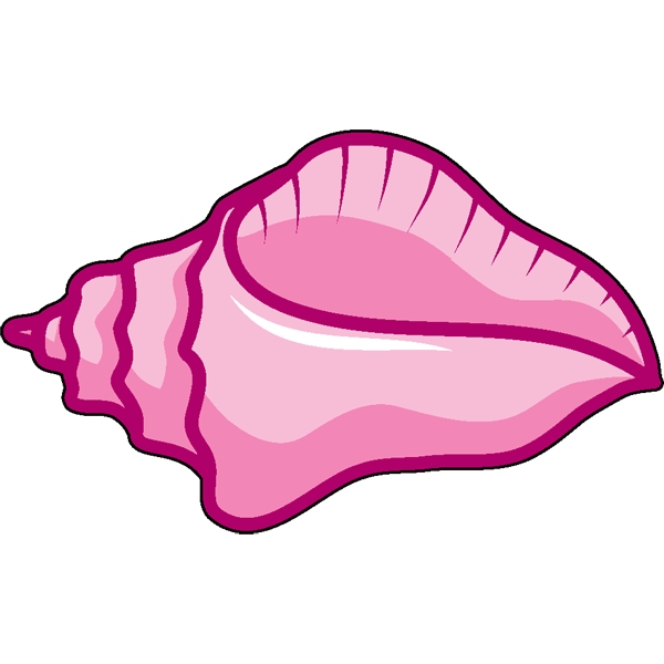 1/4" thick acrylic magnet with seashell stock shape and full color... from ASI 72521 Morris Magnets / Laser Cuts